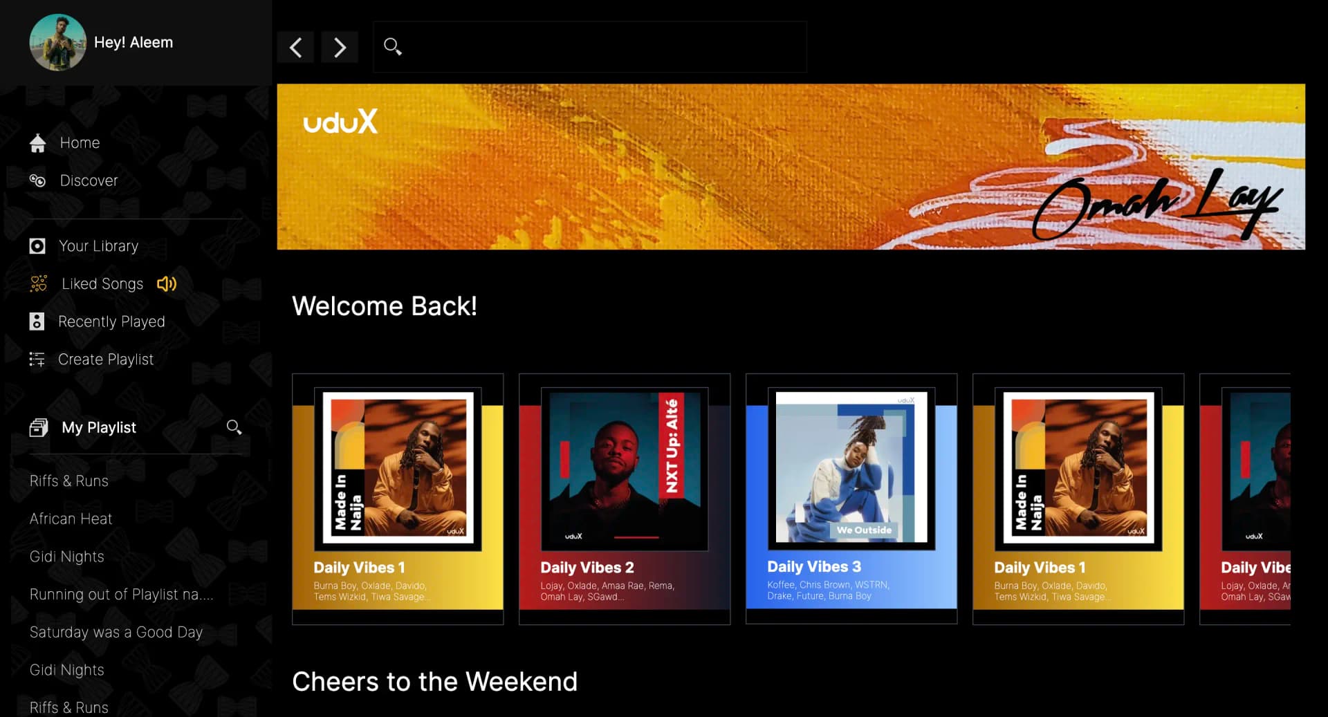Musicfy Dahsboard project screenshot